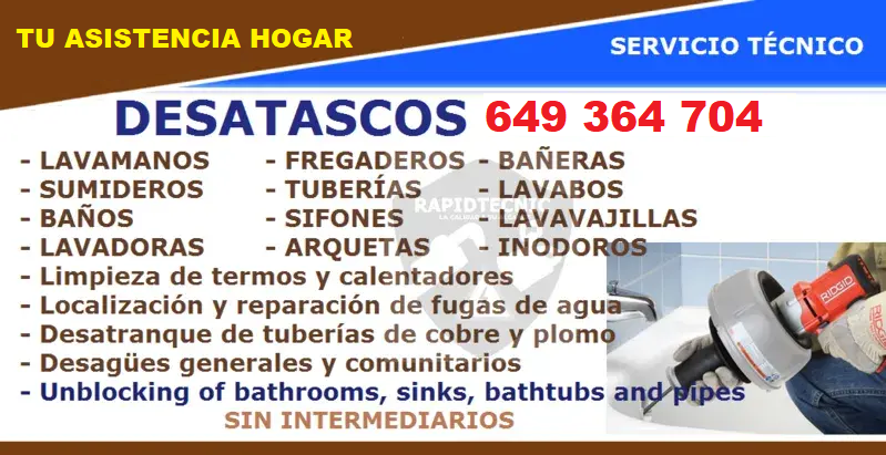 atasco baños cocinas fregaderos