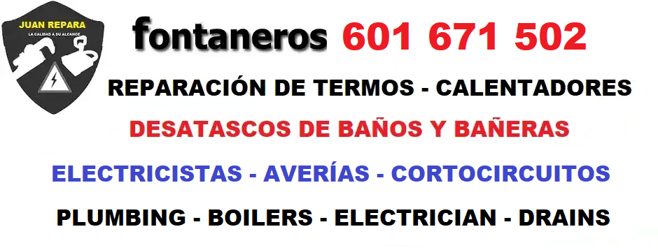 fontaneros electricistas desatascos